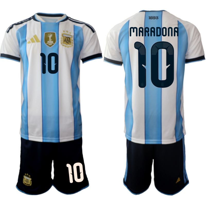 Men Argentina Long sleeve home 012 style 2026 World Cup Soccer jersey